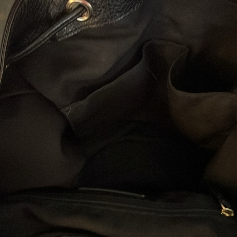 *Authentic* Coach Black Leather Backpack Purse with Gold Accents- like new, EUC - Picture 5 of 10